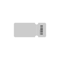 Wall Mural - template ticket in flat design. blank ticket with bar code isolated on white background. ticket vect
