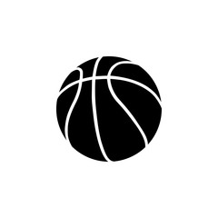 Wall Mural - vector basketball icon. basketball ball icon. black basketball isolated on white background