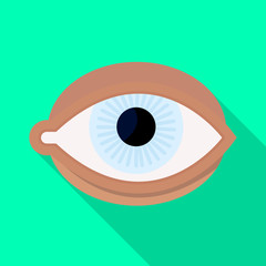 Wall Mural - Isolated object of eye and eyeball symbol. Collection of eye and blue vector icon for stock.