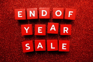 End of Year Sale alphabet letter