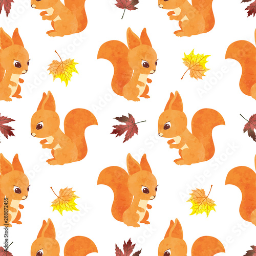 Seamless autumn pattern wit...