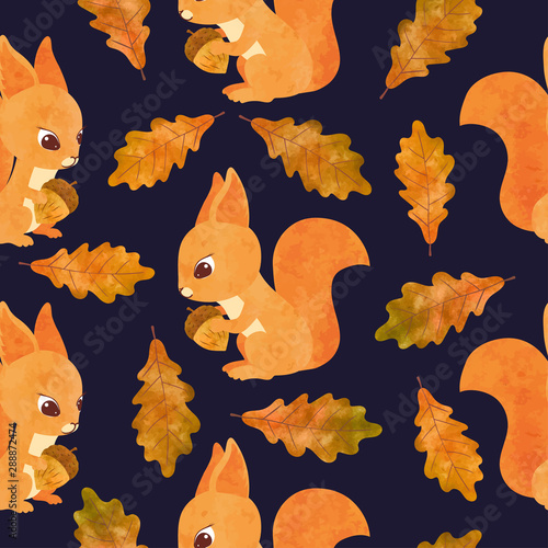 Seamless Autumn pattern wit...