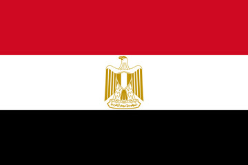 Wall Mural - Egypt  national flag. Vector illustration. Cairo