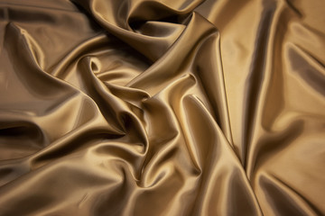 Wall Mural - Brown viscose fabric texture. Background, pattern.