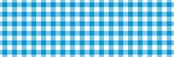 Wall Mural - wide blue buffalo check lumberjack seamless vector pattern