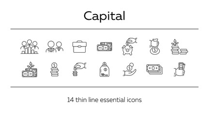 Canvas Print - Capital icons