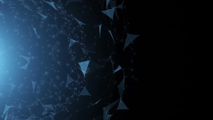 Wall Mural - abstract digital network connections, motion background. 4k seamless loop