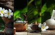 Spa objects theme collage composed of a few different images