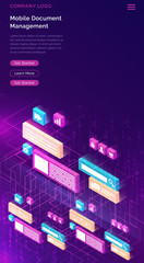 Wall Mural - document manager business concept vector isometric illustration