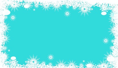 Sticker - christmas background with snowflakes and place for text