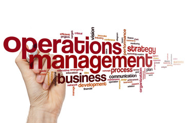 Wall Mural - operations management word cloud