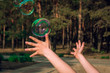 © Lumppini - soap bubbles into the sunset with beautiful bokeh.close-up