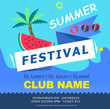 Vector Summer Festival Poster Template