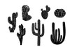 Vector Cactus Silhouettes Set