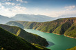Fierza reservoir in Albania between Kukes and Fierze