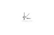 Initial Letter Km Logo Manual Black Elegant Minimalist Signature Logo