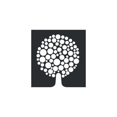 Wall Mural - Dot Leaf Tree Logo. Nature Symbol. Vector Icon.