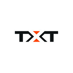 Wall Mural - Letter TXT Logo. Special character letter X Symbol. Icon vector.