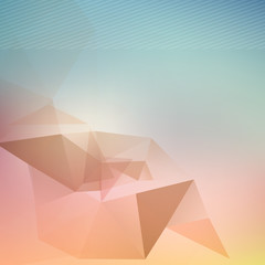 Wall Mural - Triangle blured abstract futuristic background template for brochure flyer