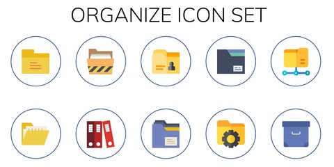 Poster - organize icon set