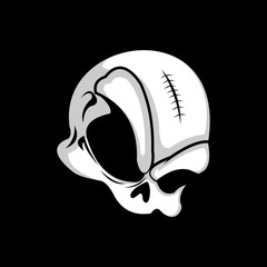 Wall Mural - baseball skull head