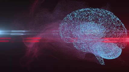 Wall Mural - brain simulation of artificial intelligence ai deep learning computer technology
