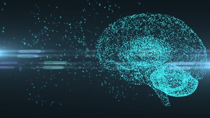 Wall Mural - computer brain thinking neural network of ai artificial intelligence