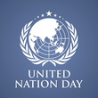 United nation day letter vector background