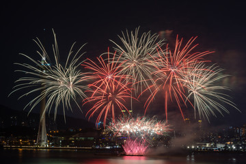 Canvas Print - Macau, China 7th September 2019. 30th Macao International Fireworks Display Contest, Philippines Team - Platinum Fireworks, Inc.