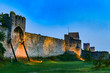 Visby, Gotland, Sweden The Visby Town Wall at night.