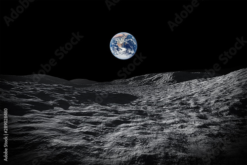 view to our planet earth from moon Poster Mural XXL