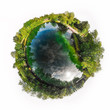 © Elena Noeva - A three dimensional panoramic view of the turquoise spring Kiikunlahde in Hollola, Finland in a mini planet panorama style.