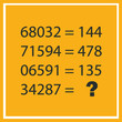 © Евгений Соловьев - Counting games for kids and adults. Educational math game. Result. Crossword for social networks. Rebus. Riddle for the mind. Riddle with numbers. Vector