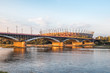 Most Poniatowskiego o zachodzie słońca