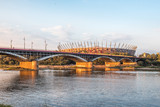 Fototapeta Miasto - Most Poniatowskiego o zachodzie słońca