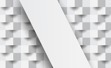 Wall Mural - abstract white geometric shape from gray cubes.brick wall squares texture.scene for your text backgr