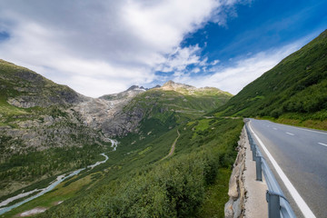 Wall Mural - Switzerland, Alps. hot Summer In the mountains.