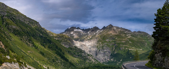 Wall Mural - THE Switzerland, Alps. Summer In the mountains.