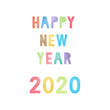 © giftography - Colorful watercolor on happy new year 2020 text