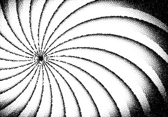 Wall Mural - Abstract sun rays with dotwork retro or tattoo style