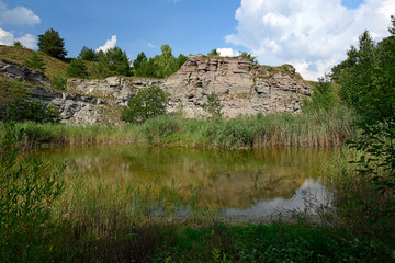 Poster - Teich in einem Steinbruch, Baden-Württemberg