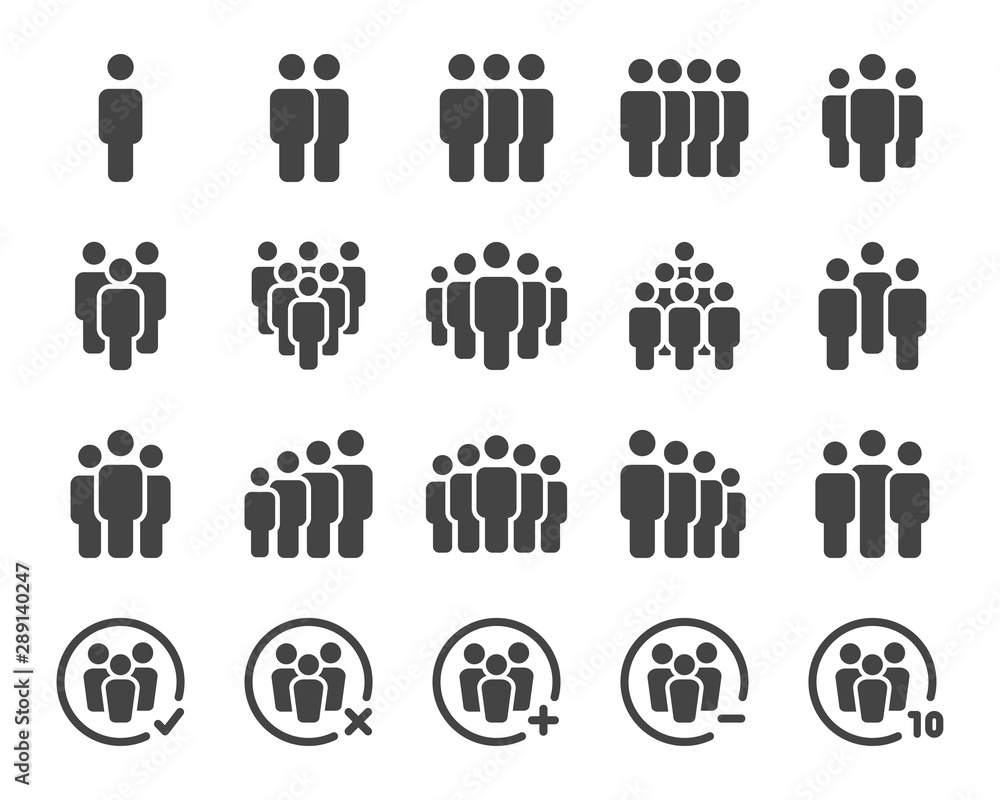 people and population icon set,vector and illustration - obrazy, fototapety, plakaty 