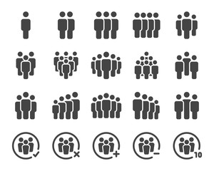 people and population icon set,vector and illustration