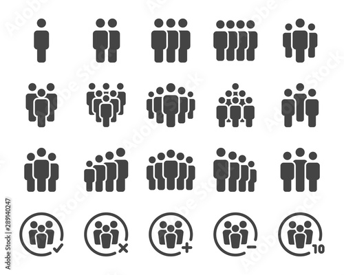 Fotografía people and population icon set,vector and illustration