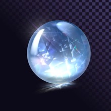 Sparkling Crystal Ball, Ice Ball, Shiny Round Shape