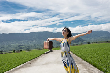 Poster - Asian woman traveling