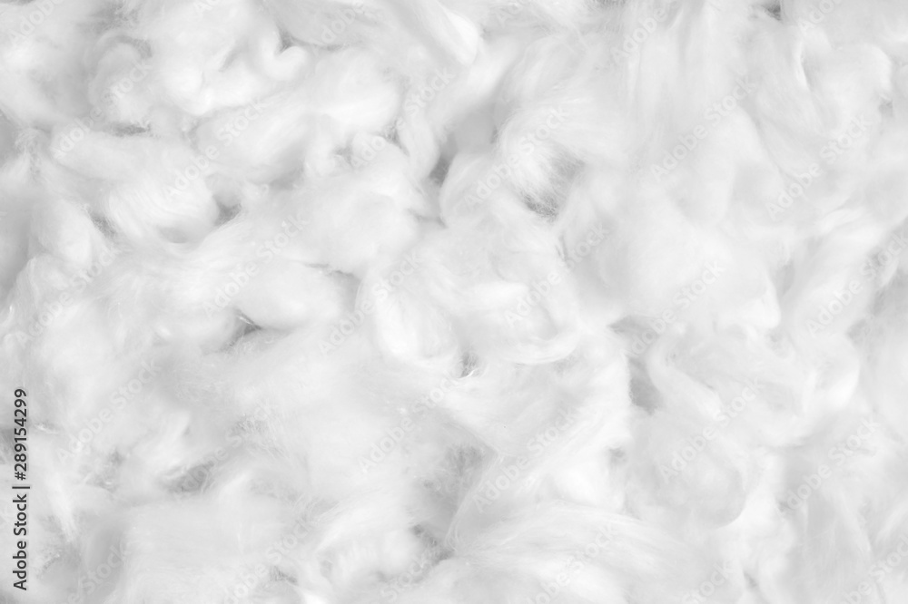 Cotton fiber texture background, white fluffy natural material - obrazy, fototapety, plakaty 