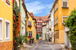 Farbenfrohe historische Straße in Bamberg