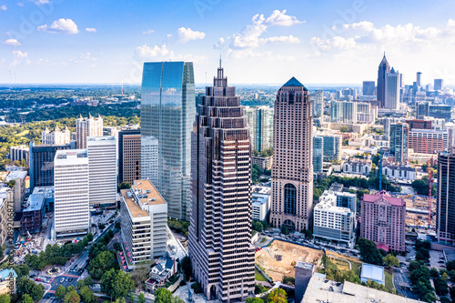 Fotomural Aerial view downtown Atlanta skyline