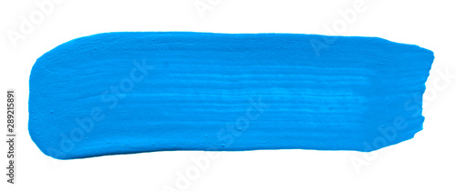 Fotografía Vector blue paint texture isolated on white - gouache banner for Your design